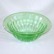 Hazel Atlas 1930s Green Glass Square Base 11 Inch Mixing Bowl