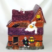 Spooky Station Halloween Haunted House Cookie Jar