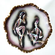Mid Century Modern Harlequins Ceramic Wall Plate