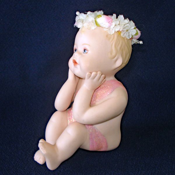 Bisque Porcelain Baby Girl Figurine Hamilton Collection #3