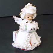 Holt Howard Ermine Angel Christmas Candle Holder