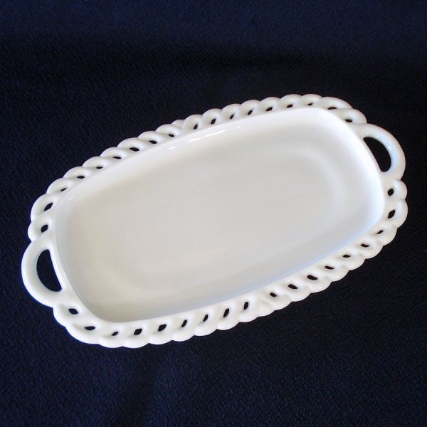 Indiana Harvest Grape Milk Glass Creamer Sugar Tray Set #3