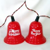 Big Red Christmas Bell Covers With Light String
