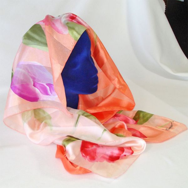 Colorful Tulips Holland Silk Scarf #2