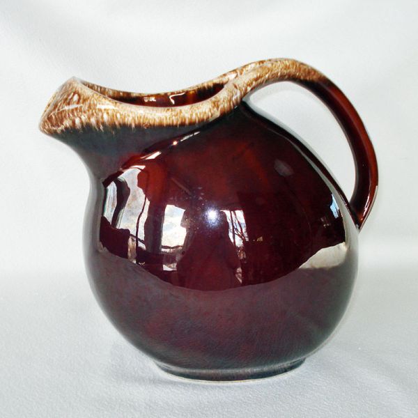 Hull Pottery Brown Drip Tilted Jug Pitcher #2