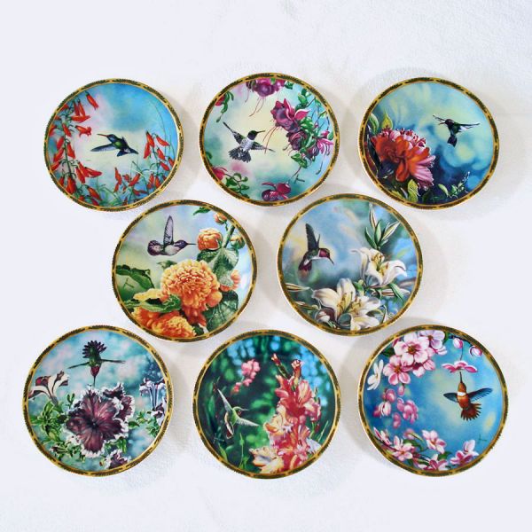 Pickard Hummingbirds Plates, Complete Set of 8