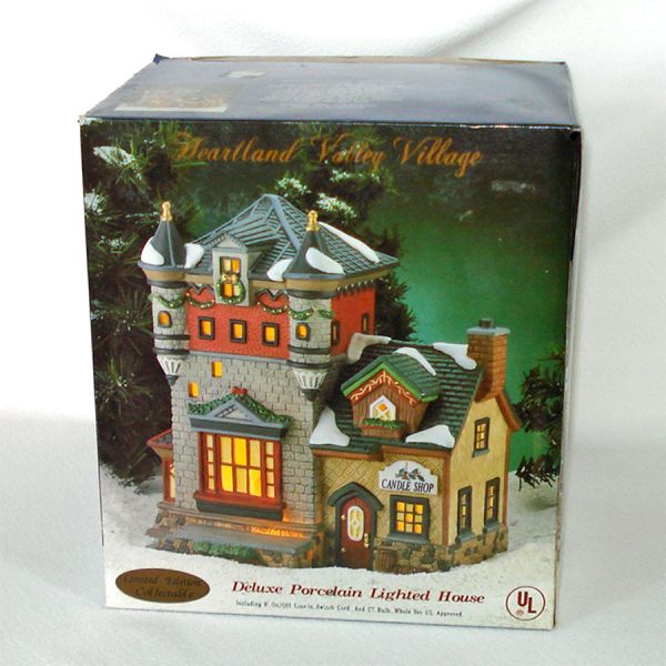 Candle Shop Christmas Village Lighted House Heartland Valley #1
