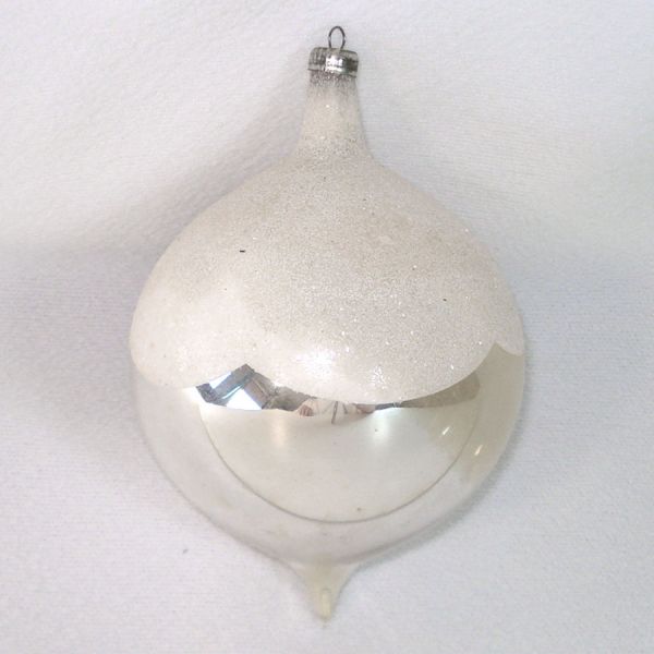 Italy Sugar Bells Large Diorama Indent Scene Glass Christmas Ornament #3
