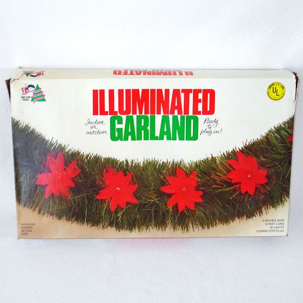 Box Illuminated Christmas Garland 9 Feet Miniature Lights