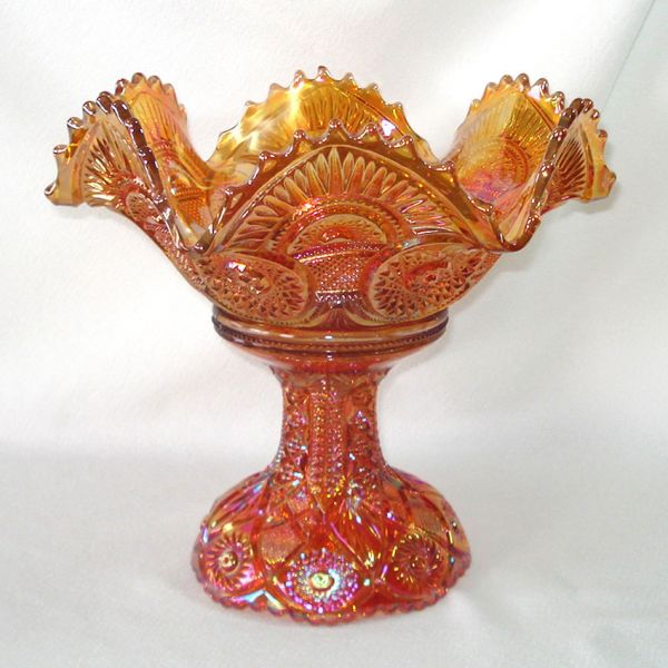 Imperial Twins 1909 Carnival Glass Stand for Punch Bowl #3