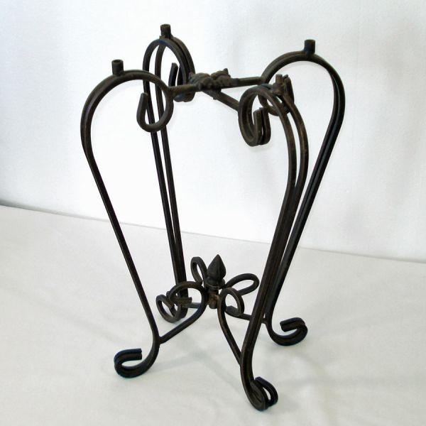 Solid Copper Embossed Patio Bistro Table Wrought Iron Base #7