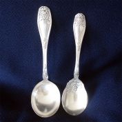 Isabella Rogers 1913 Grapes Silverplate Pair Serving Spoons