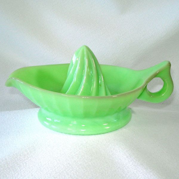 Jeannette Jadite Green Glass Juicer Reamer #2