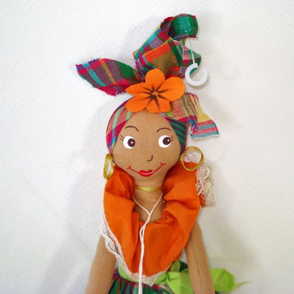 Caribbean Cloth Folk Souvenir Doll Mint With Tags #3