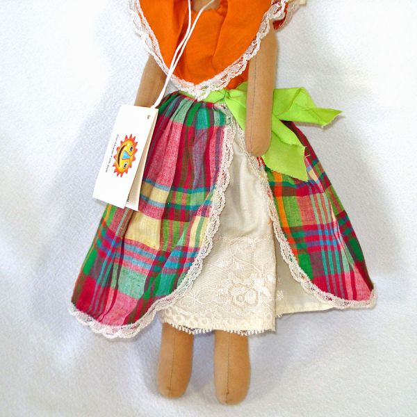 Caribbean Cloth Folk Souvenir Doll Mint With Tags #4