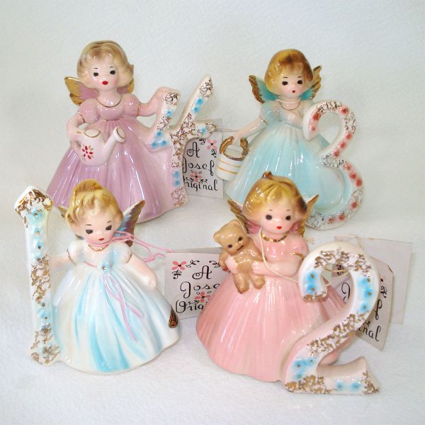 Josef Birthday Angels Figurines Complete Set 1 to 16 Years All Vintage #2