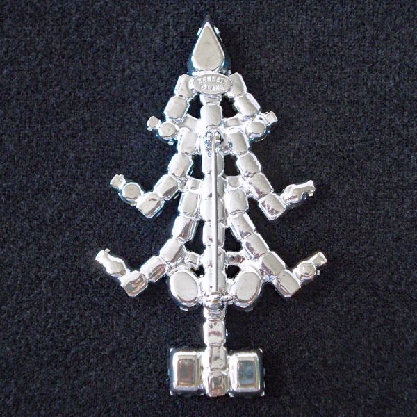 Kenneth Lane KJL Rhinestone Christmas Tree Brooch #2