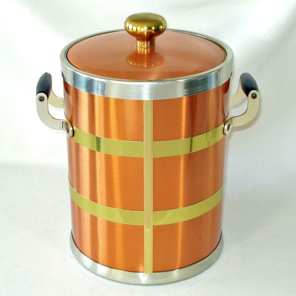 Copper and Brass Tall Insulated Ice Bucket #2