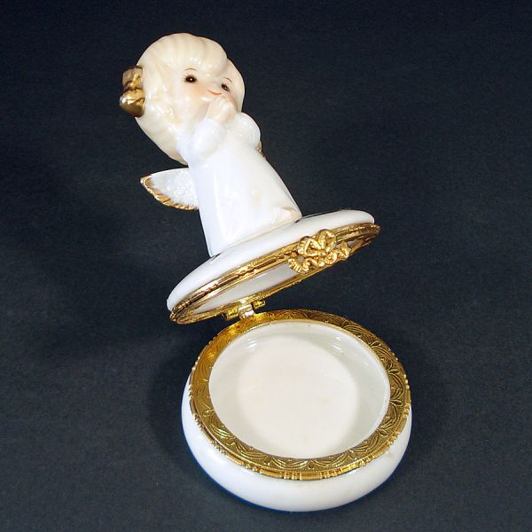 Lefton Angel Child Porcelain Trinket Box #3