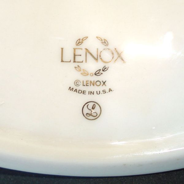 Pair Lenox Greenfield Porcelain Candlesticks #4