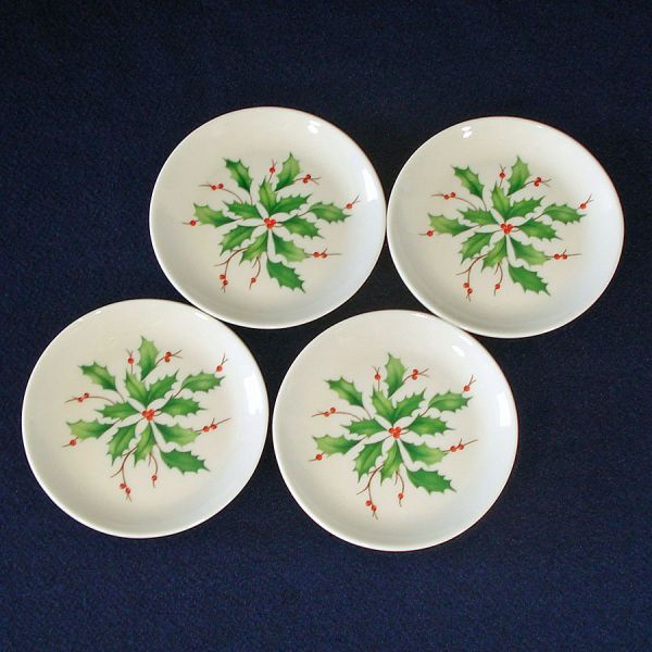 Lenox China Holiday Christmas Coasters Set of 4