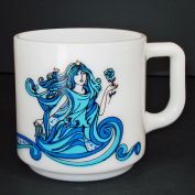 Brockway Virgo Zodiac Milk Glass Coffee Mug 1976