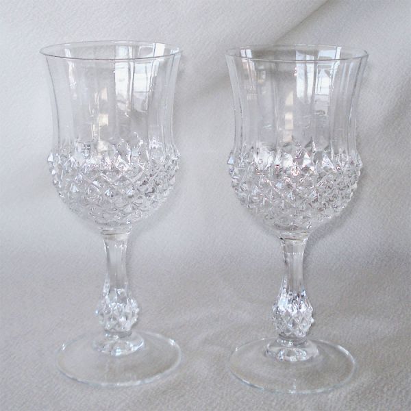 Cristal D'Arques Longchamp Water Goblets Pair #2