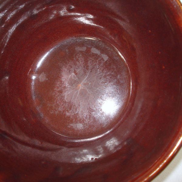 Marcrest Brown Daisy Dot Stoneware Set 5 Mixing Bowls #7