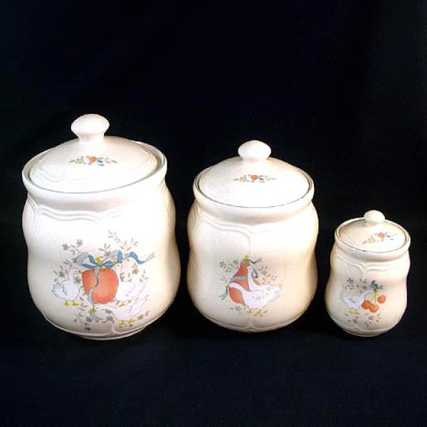 International Marmalade Country Geese Canister Set in Original Box #3