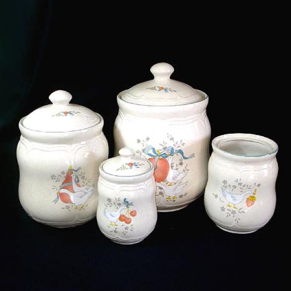 International Marmalade Country Geese Canister Set in Original Box #4