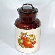 McCoy Fruit Festival Milk Can Cookie Jar Canister