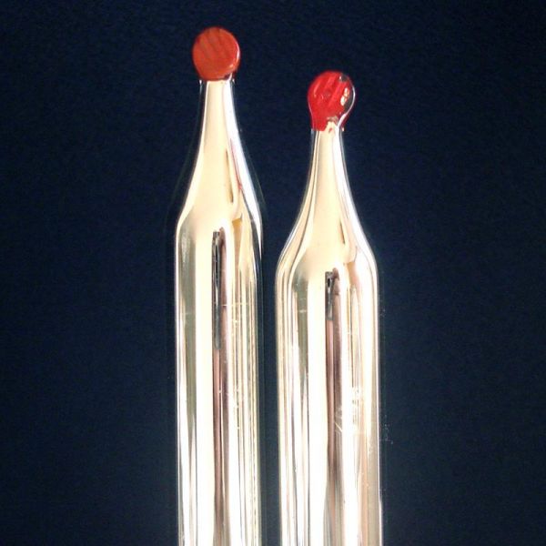 Pair 14 Inch Mercury Glass Candles for Floral, Christmas Arrangements #2