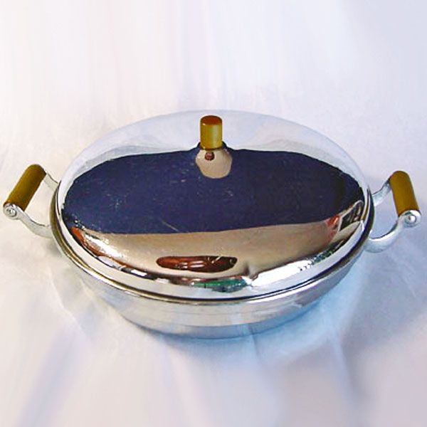 Chrome and Pottery 1930s Childs Covered Feeding Dish Mexican Theme #2
