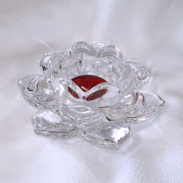 7 Mikasa Crystal Lotus Flower Candle Holders #2