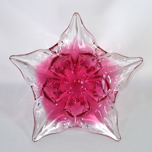 Murano Pink Starfish Art Glass Petal Bowl #2