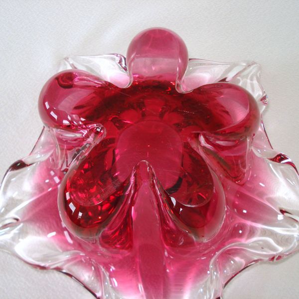 Murano Pink Starfish Art Glass Petal Bowl #4