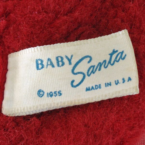 1955 Knickerbocker Musical Baby Santa Claus Doll Christmas #7