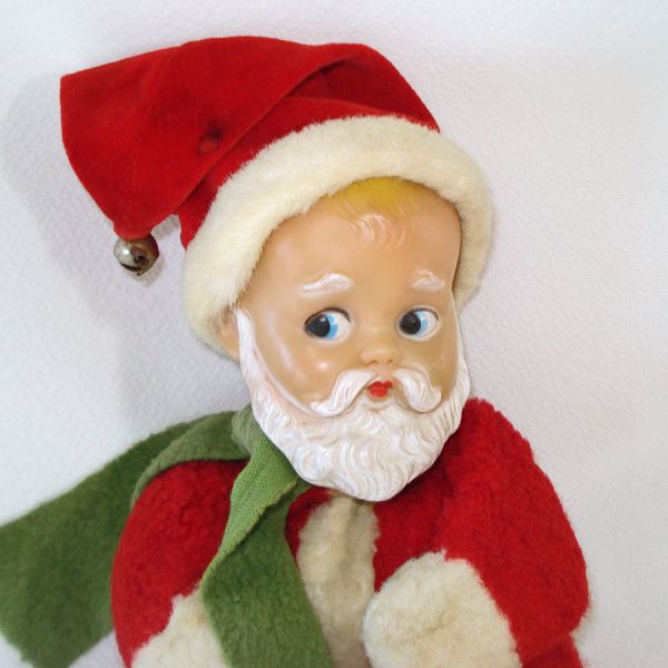 1955 Knickerbocker Musical Baby Santa Claus Doll Christmas #8