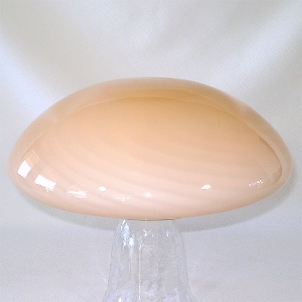 Apricot Swirl Optic Cased Glass Ceiling Light Shade #2