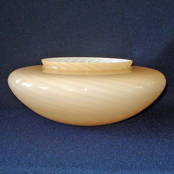 Apricot Swirl Optic Cased Glass Ceiling Light Shade #3