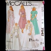 McCalls Priscilla Bridal Wedding Gown Sewing Pattern Uncut Size 10