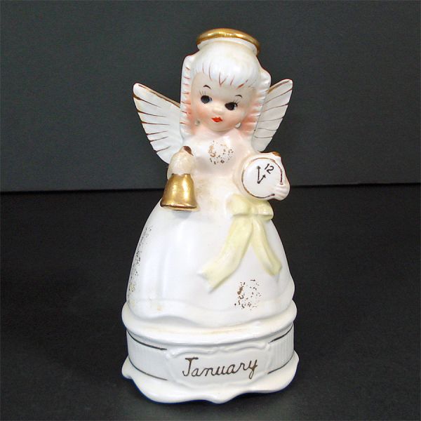 Napco January Angel of the Month Figurine New Year