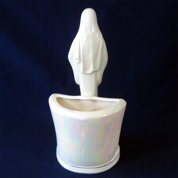 Napco Iridescent Madonna And Child Figural Planter #3