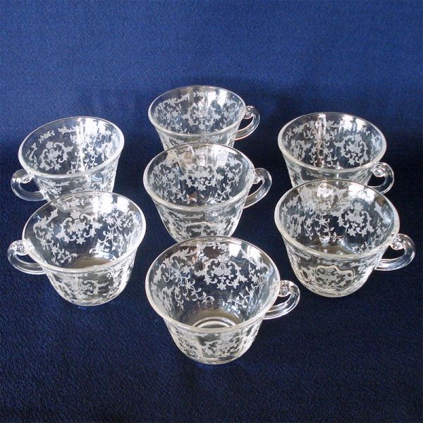 Fostoria Navarre Crystal Cups, Set of 7