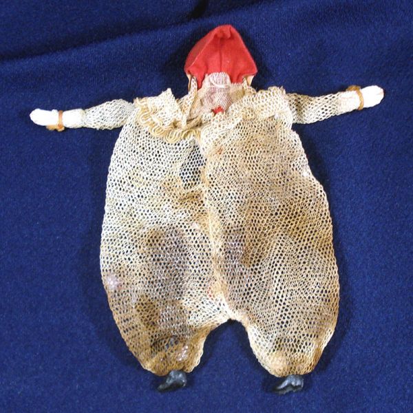 1930s Mesh Netting Santa Claus Candy Container #2