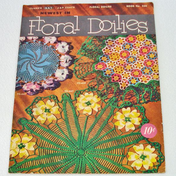 Newest In Floral Doilies 1950 Crochet Pattern Instruction Booklet #2