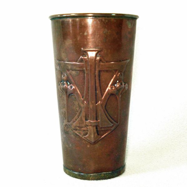 Art Nouveau Copper Tumbler Vase #2