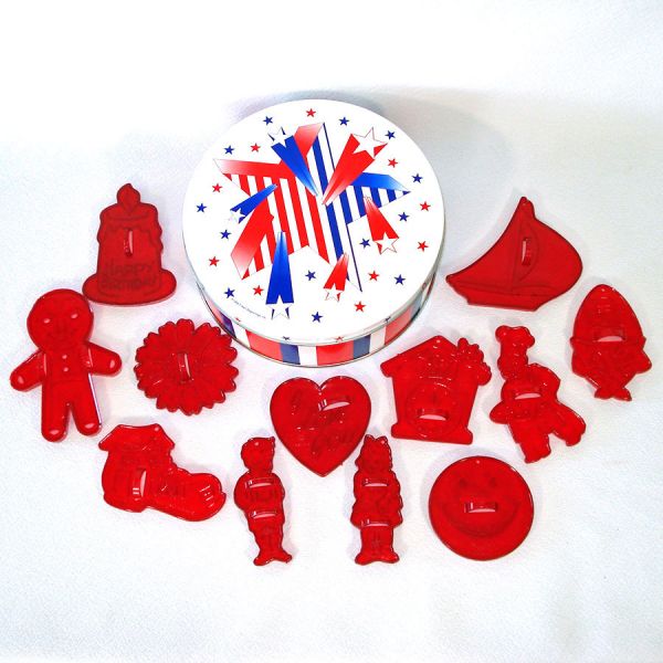 HRM Red Plastic Nursery Rhyme And Other Cookie Cutters