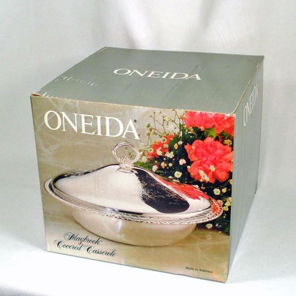 Oneida Maybrook Silverplate Casserole Mint in Box #5
