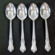 Valley Rose Oneida Rogers Silverplate 4 Oval Soup Spoons